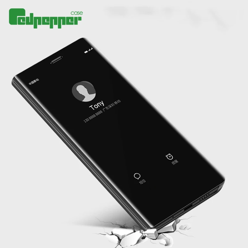 360 Smart Mirror Flip Case For Samsung S25 Ultra S24 FE S23 S21 Plus S20 Cover For Galaxy Note 20 10 9 A15 A35 A14 A54 A16 A55