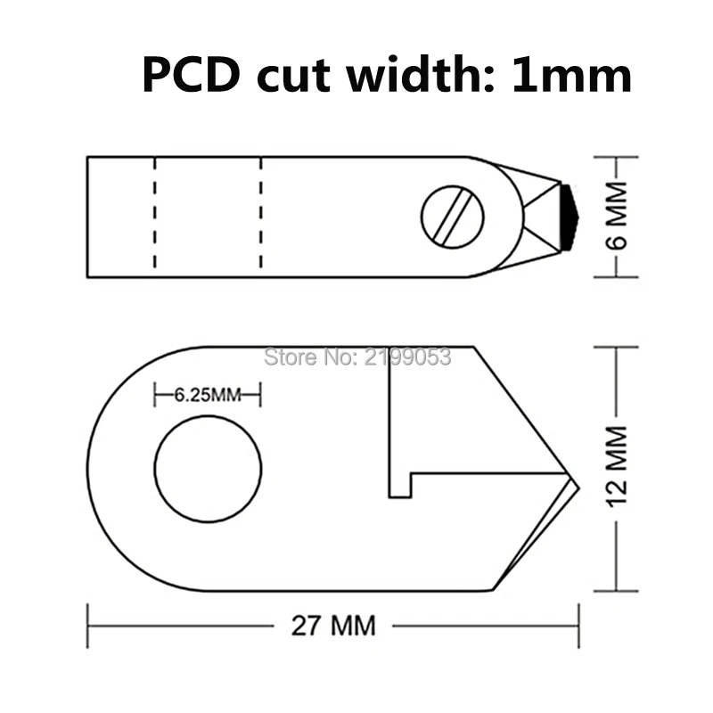 Posalux-herramienta de corte de diamante de 1mm, herramienta de fabricación de joyas, cortador PCD Endmill para máquina de facetado tipo Posalux