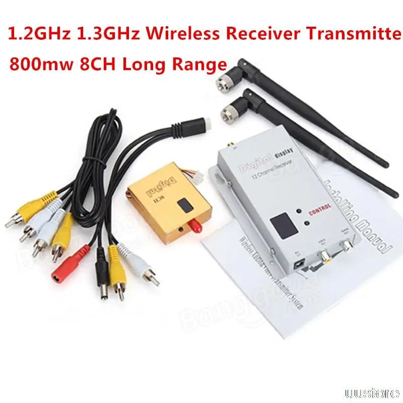 

FPV 1.2ghz 8ch 800mw Digital Video Av fo AV Sender TV Audio Video Transmitter Receiver for Rc Aircaft Multicopter