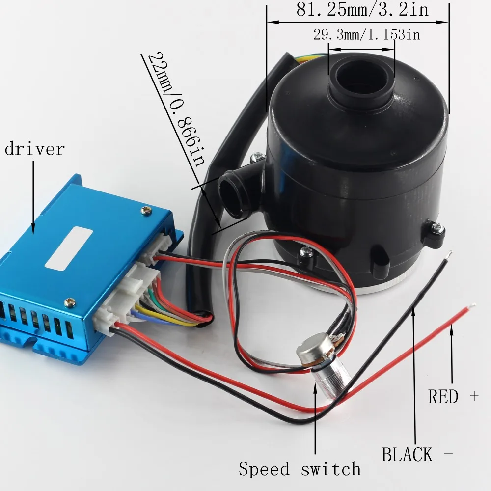 9290 DC 12V/24V/48V Centrifugal high pressure blower, double vane air pump can be used for instrument inflation, exhaust