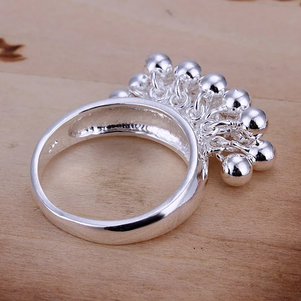 wholesale weomen lady wedding festival gifts Silver color grape Rings unique style beautiful trendy Jewelry Free shipping R016