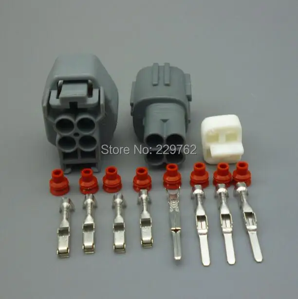 2/100Sets 4 Pin Auto Connector Sensor Bulkhead Connector 6189-0629 90980-11028 6188-0517 90980-1 For Toyota 1JZ-GTE 2JZ-GTE O2