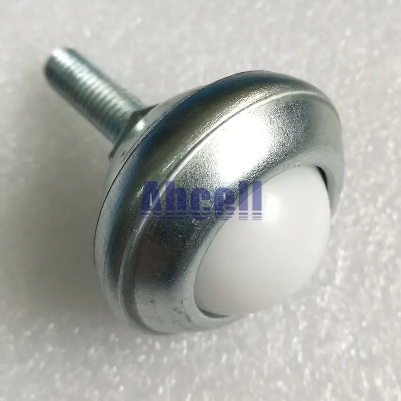 CY-25FL-PL Plastic Ball M8x25mm Thread Rod Stud mount light desk furniture robot ball casters Bolt End Ball transfer units