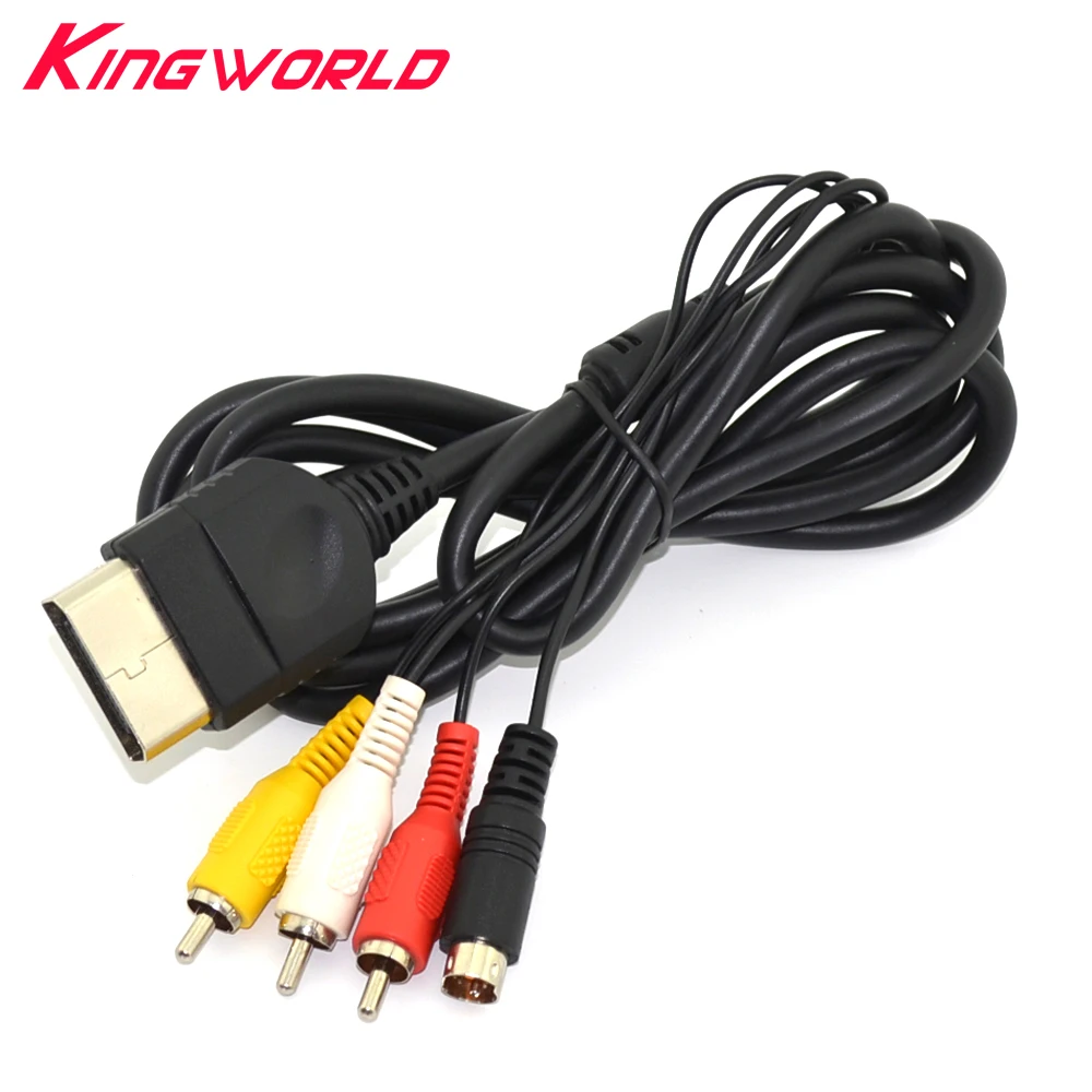 

10pcs High quality 1.8M S-Video AV A/V Cable Cord for Microsoft Xbox Console Video Game