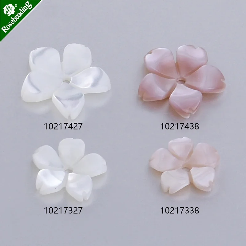 6pcs 8mm 10mm Mother-of-pearl Shell Unique Shape Carved Shell Flower Central Hole 1mm Shell Jewelry Making