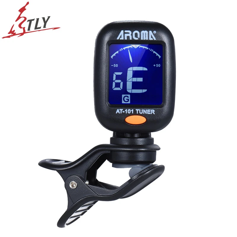 AROMA AT-101 Portable Mini Clip-on Digital For Chromatic Guitar Bass Ukelele Violin Tuner