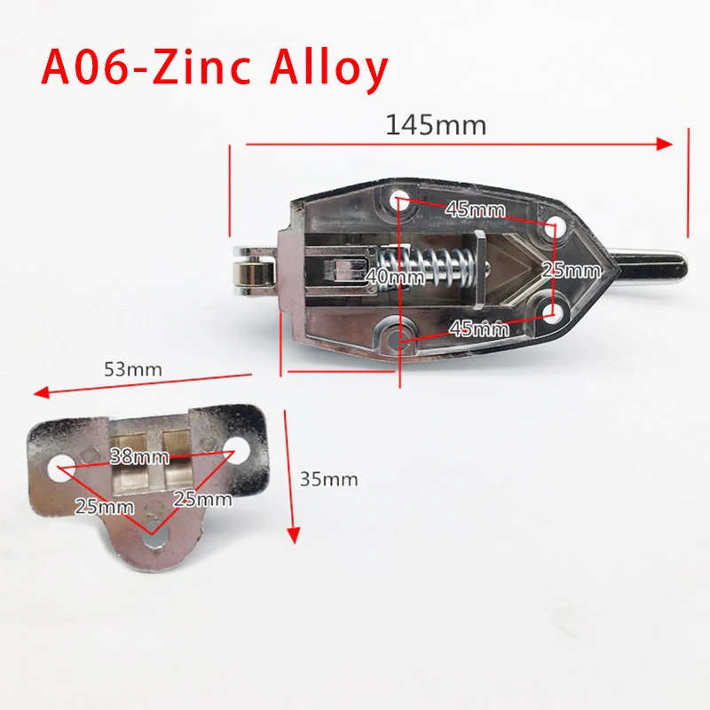 Picture 6: Stainless Steel Oven Door Lock Freezer Lock Latch Handle Cold Storage Door Lock Oven Flat Door Handle A06