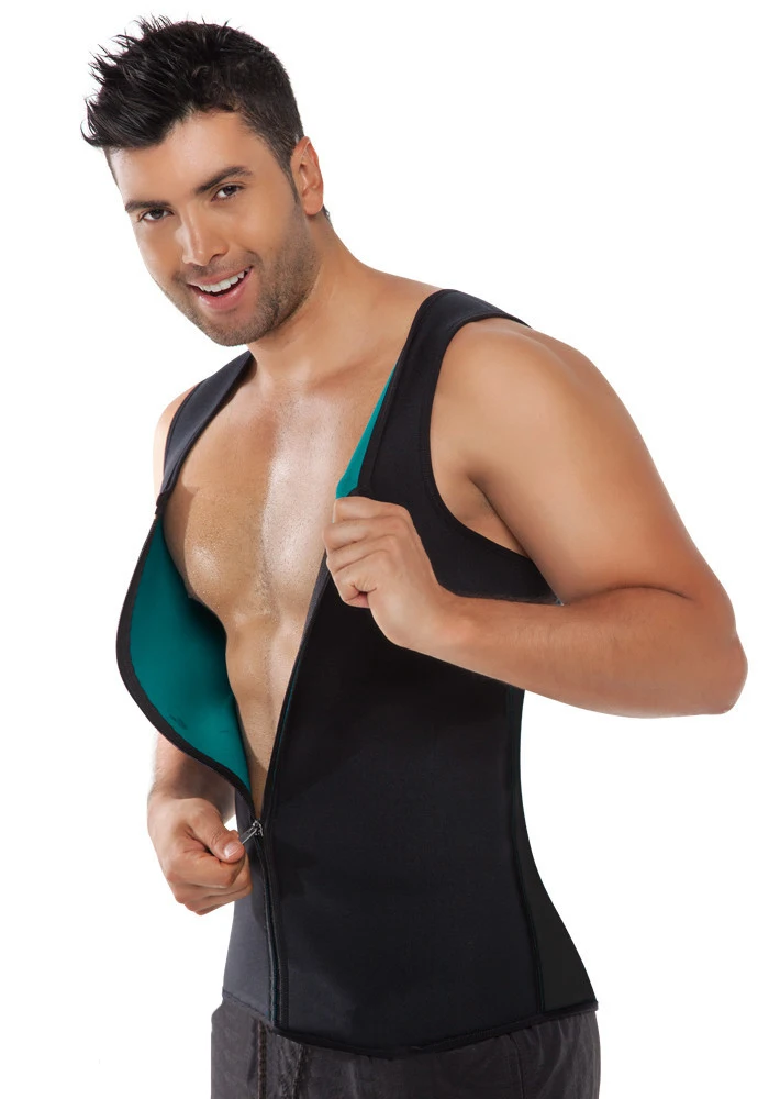 Ultra Sweat Hot Thermo Sweat Body Shaper Mens Shapewear Weight Loss Tank Top Neoprene Vest Sport Vest Neoprene waist  sauna suit