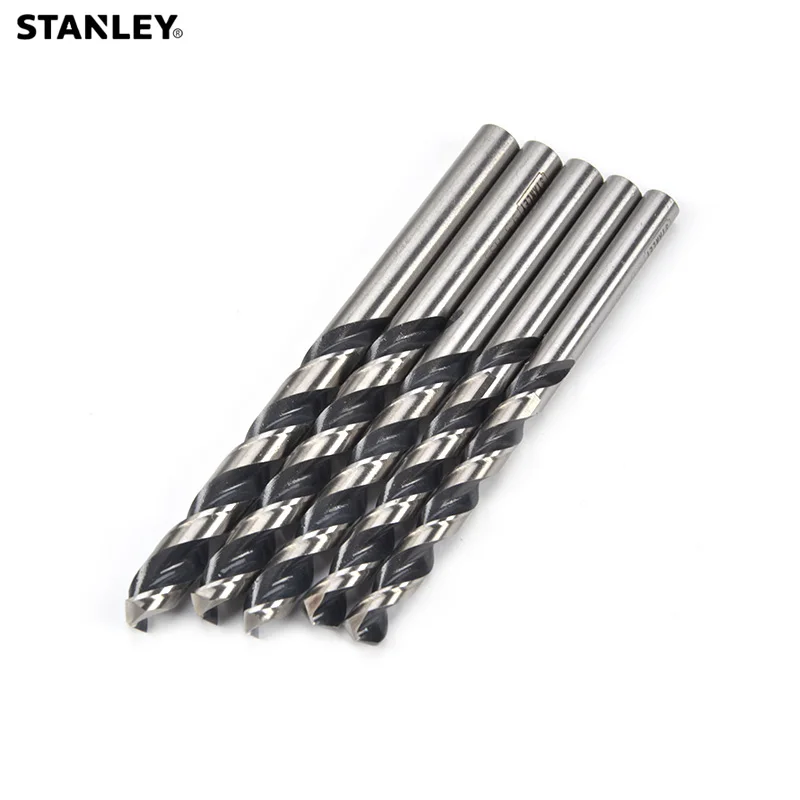 Stanley-brocas en espiral multiusos, broca helicoidal HSS para hormigón, metal, vidrio y plástico, 4, 4,2, 4,5, 5, 5,2, 5,5, 6, 6,5, 6,8, 7, 7,5, 8 mm