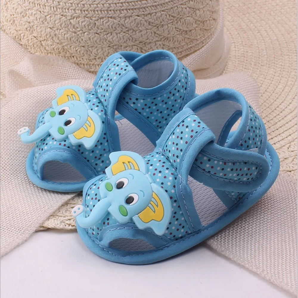 Groothandel Nieuwe Cartoon Zomer Baby Schoenen Olifant Baby Sandaal Doek Zachte Solo Sandalen Baby Schoenen Voor 0-1 Jaar oude Baby TL29