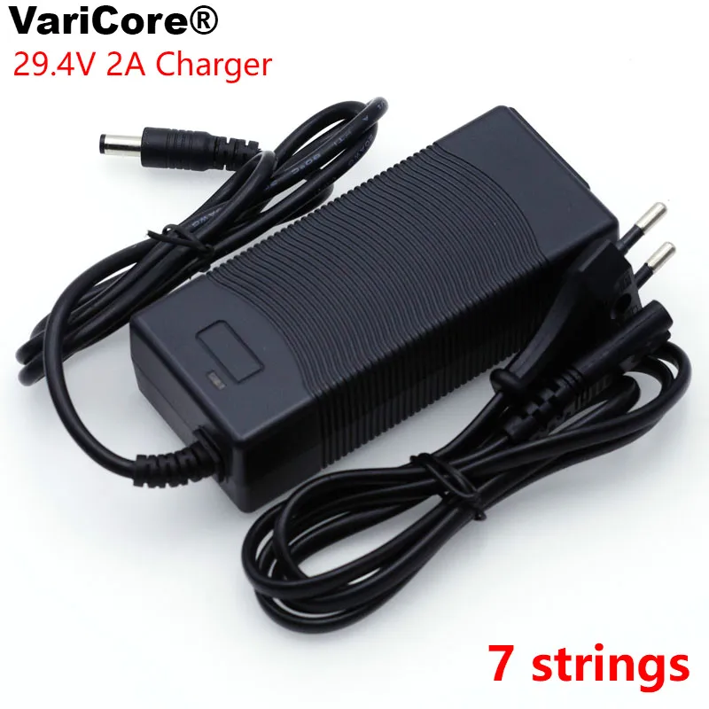 VariCore 29.4 V 2A 18650 Lithium battery Pack Charger 7String Constant current constant voltage 24V Polymer Lithium Charger