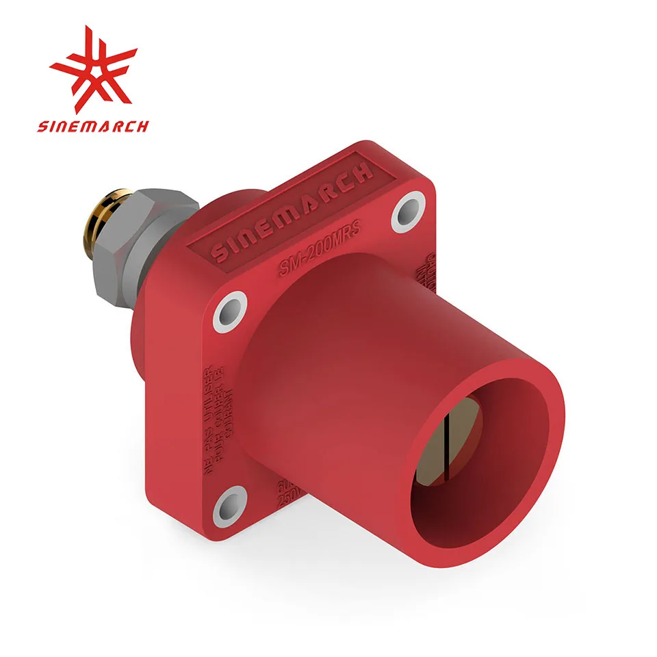 R-LOK 200A Male Socket Chinese Standard Single Pole Power Connector Compatible with Cam Lock Bolt Type