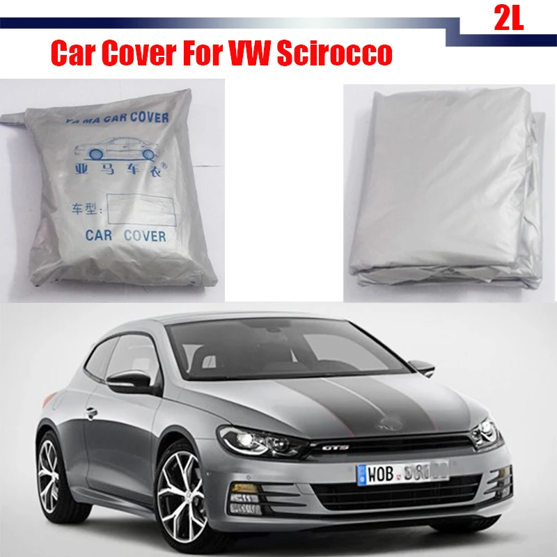 Cawanerl Car Cover Outdoor Anti-UV Rain Snow Sun Resistant Protector Cover For Volkswagen Scirocco