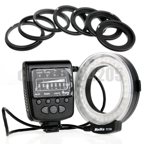 Кольцо-вспышка для 650D 5D Mark III, 600D, 7D, 60D, D7000, D3100, D3200, D5100, D5000, FC-100 светодиод