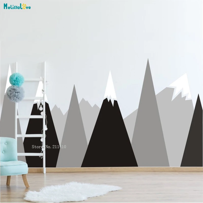 

Mountain Wall Sticker for Nursery Kid Room Vinyl Decal Adventure Awaits Large Self Adhesive Murals Colorful YT1524