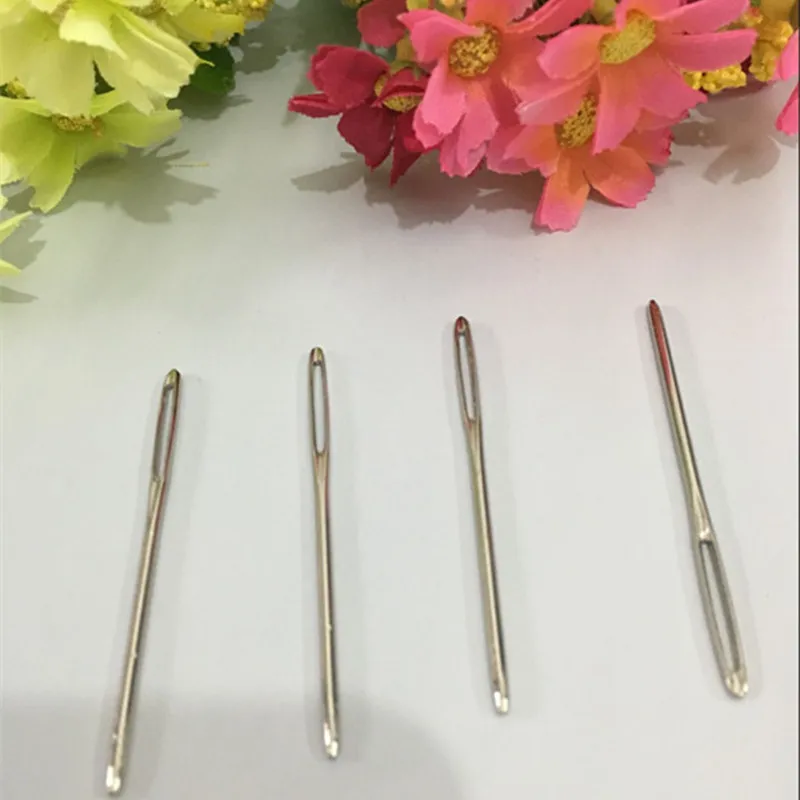 Hand Sewing Needles, 50PCS 6cm Blunt End Needles Large Eyes [Very Useful for Stitching Leather]   AA7378