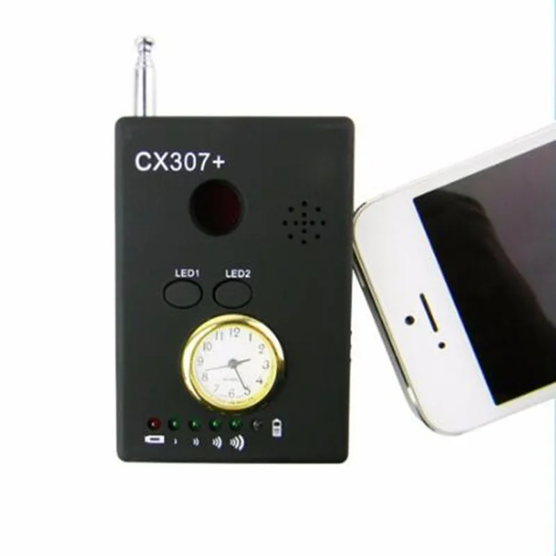 CX307 Multi-function Wireless  RF Signal Camera Detector Spy Cam Finder with Clock Cell Phone Buster Mobilephone Detect