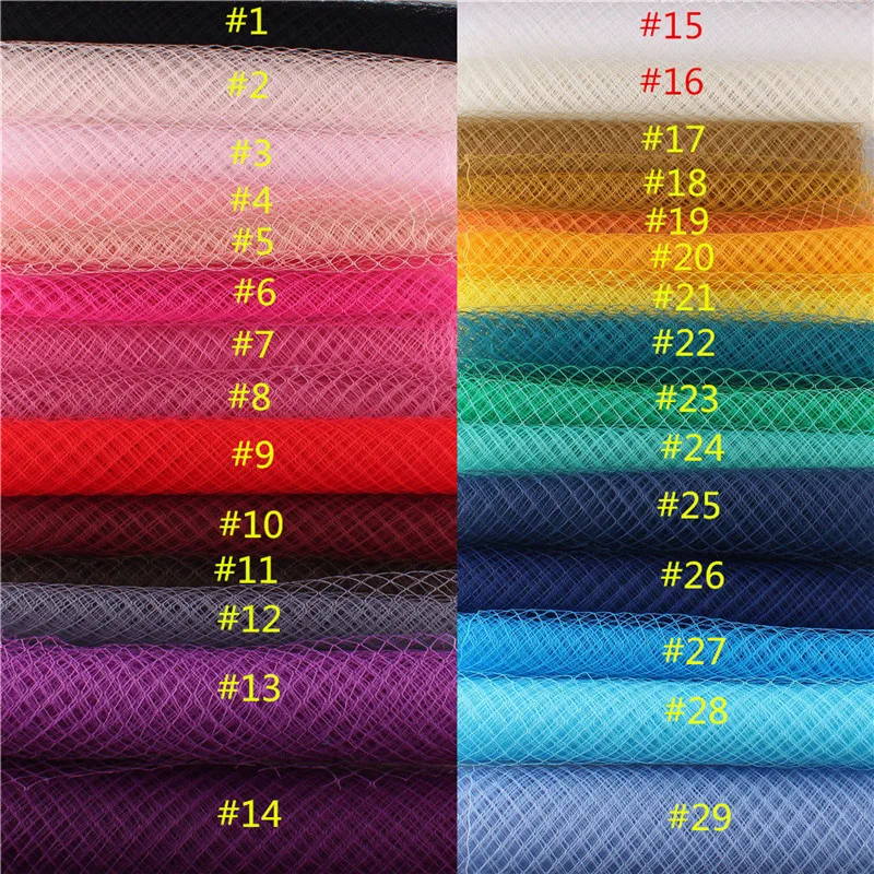 New 10Yard/Lot Mix Color DIY Birdcage Veil Fascinators Veiling Millinery Hats Netting Hair Accessories Decor 10"25CM view 2