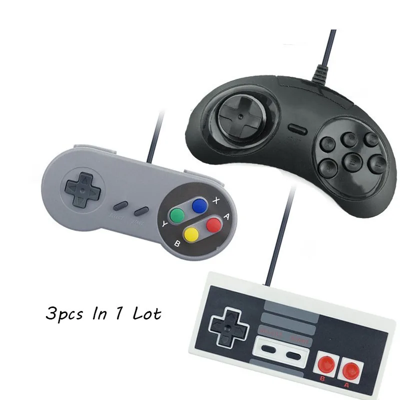 ViGRAND VPLAY 3 Pz Wired USB Joystick Per PC Computer Per Snes PC USB Gamepad Gioco Per Nes Per Sega Controller di Gioco Joypad