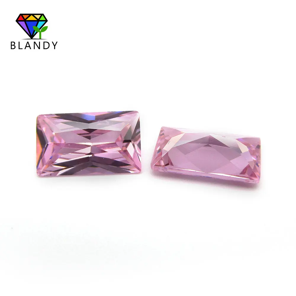 50pcs/lot 2*3~10*14mm 5A Rectangle Shape Loose CZ Synthetic Gems White, Garnet, Olive, Purple, Black, Pink Cubic Zirconia Stone