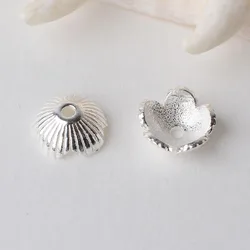solid 925 sterling silver flower bead cap, spacer bead caps, jewelry diy silver findings/components