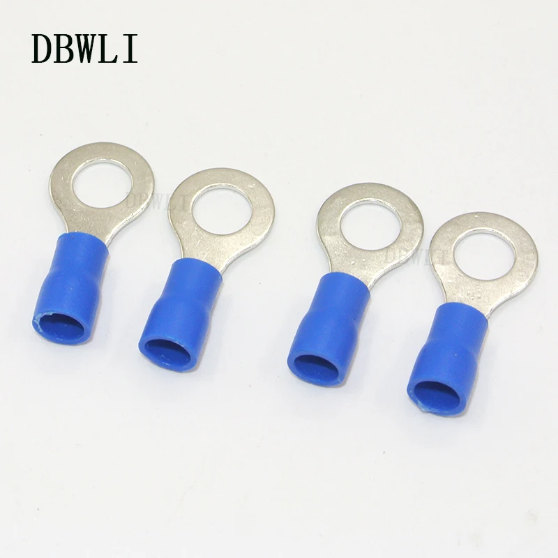 50PCS RV2-4 RV2-5 RV2-6 RV2-8 RV2-3.2 Ring insulated terminal Cable Wire Connector suit 1.5-2.5mm Electrical Crimp Terminal RV