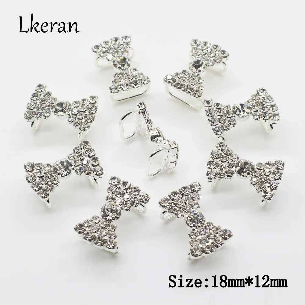 10pcs/pack 18mm*12mm Rhinestone buckles slide buckles/Invitation Ribbon slider wedding decoration