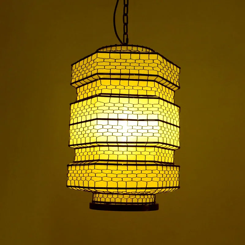 Chinese cloth lantern pendant lamps restaurant tea house hot pot Hotel bar study decoration lighting pendant light ZA928114