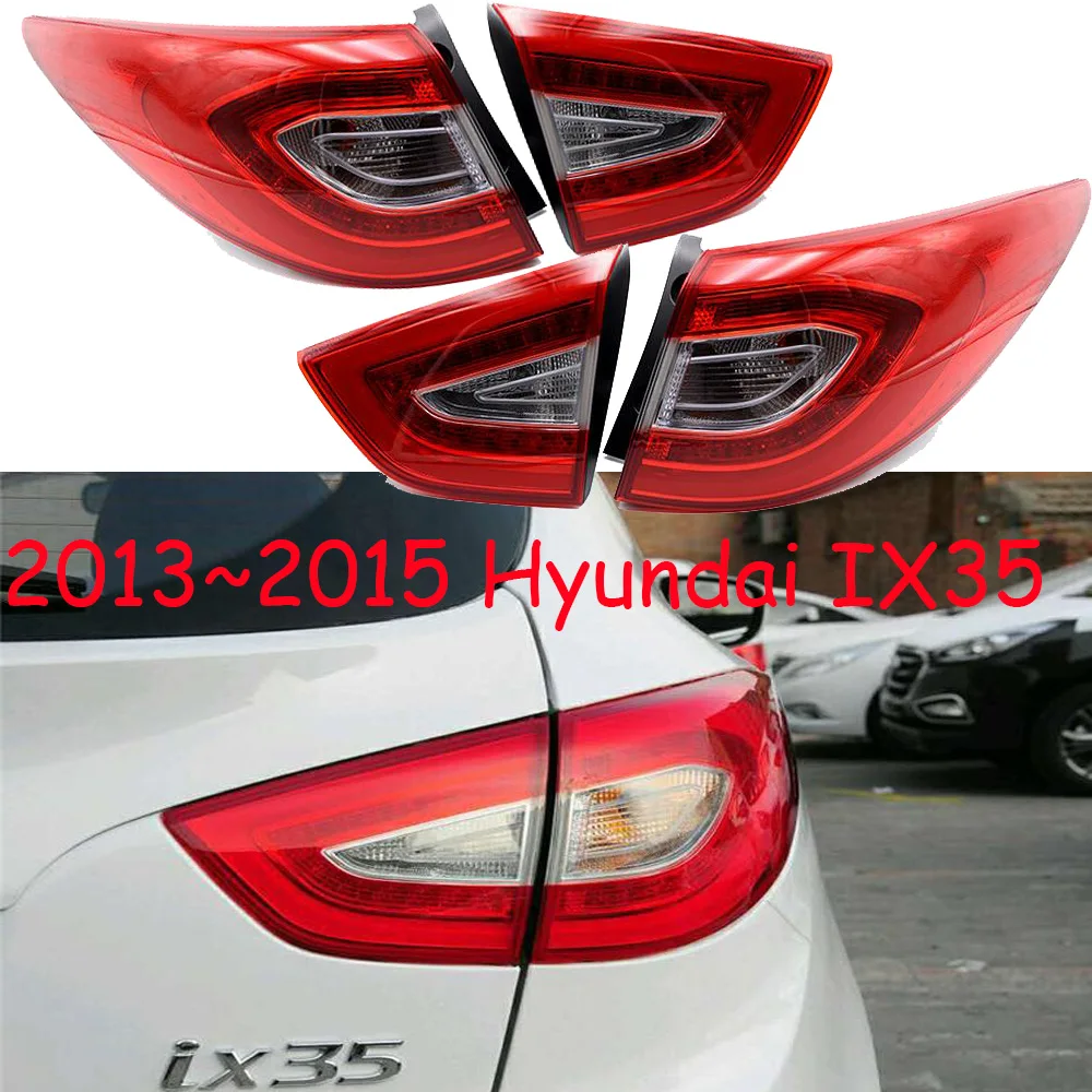 1set 4pcs Car tail lights for taillight hyundai IX35 Tucson 2013~2015 LED IX 35 Tail Light Rear Lamp DRL+Brake+Park+Turning Lamp