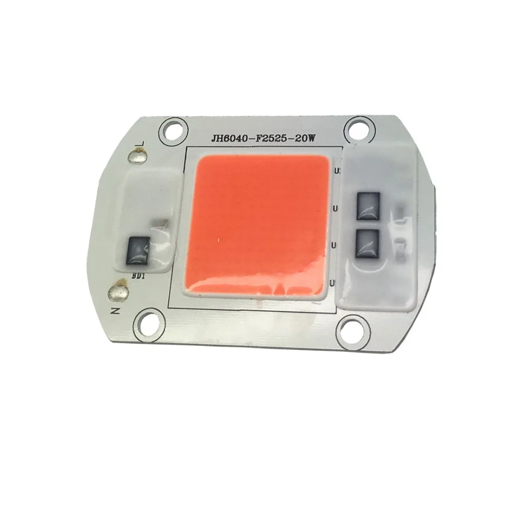 Büyümek ışık tam spektrumlu LED COB lamba AC220V 20W 30W 50W sürücüsüz giriş akıllı IC sürücü DIY LED projektör spot ampul