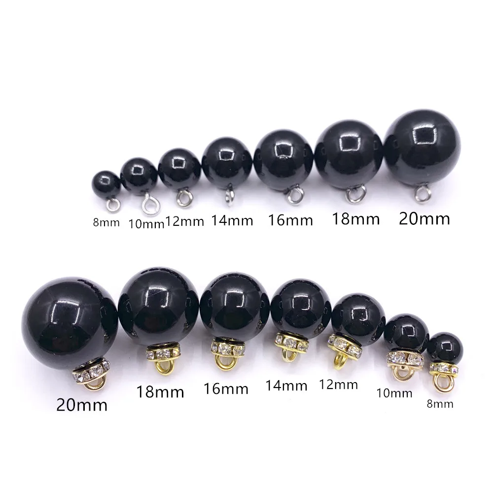 Good quality Black Pearl buttons sweater coat decoration buttons accessories DIY 10Pcs/Lot ZZ-0026