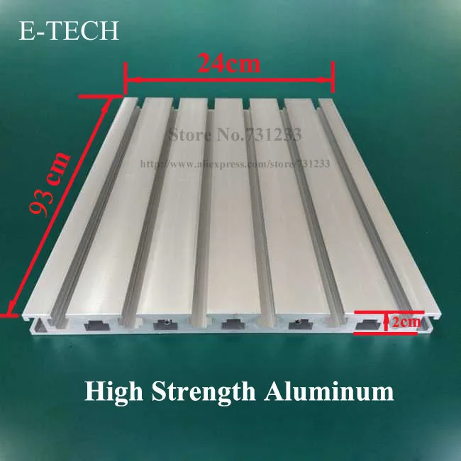 High Strength Aluminum Profile 930*240 mm CNC Engraving Machine Center Working Table 20mm Thick