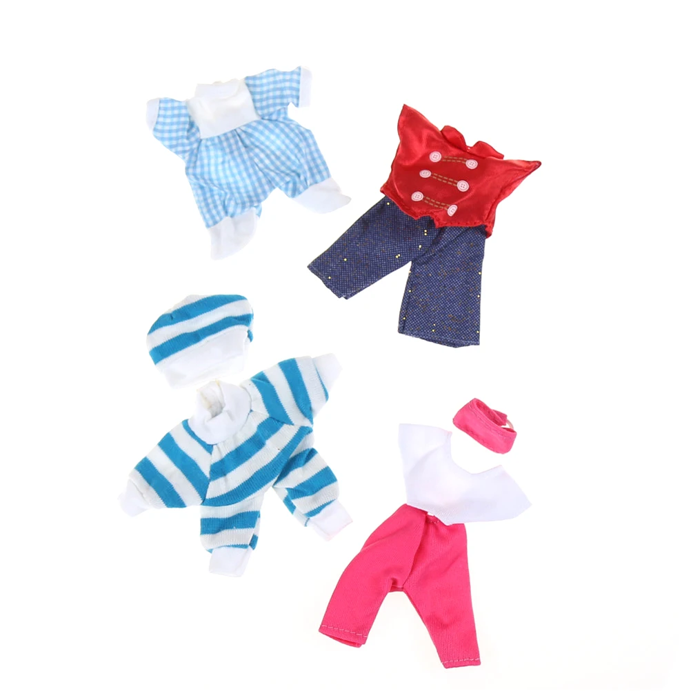 5 Set Mini Cute Handmade Clothes Dress For Kelly or For Chelsea Doll Outfit Beautiful Gift Girls' Love Baby Toy Random Pick