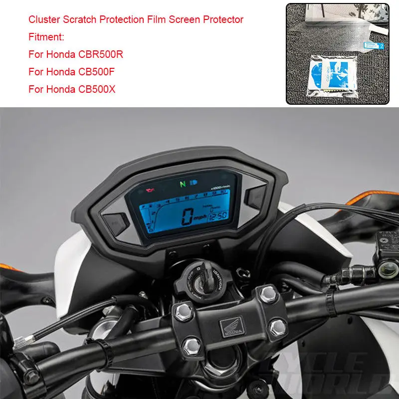 For Honda CBR500R CBR500F CBR500X CRF250L MSX125 MSX 125 2013-2017 Motorcycle Cluster Scratch Protection Film Screen Protector