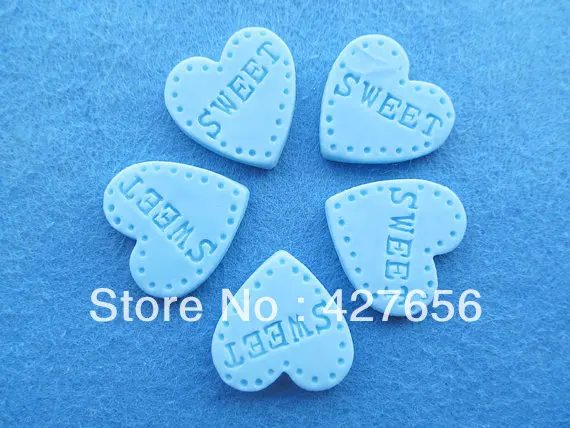 

20pcs 23.17x22.25mm Resin Blue/Purple SWEET Heart Blank Cabochon Charm Finding, for 21pcs Rhinestone,Phone Decoration Kit