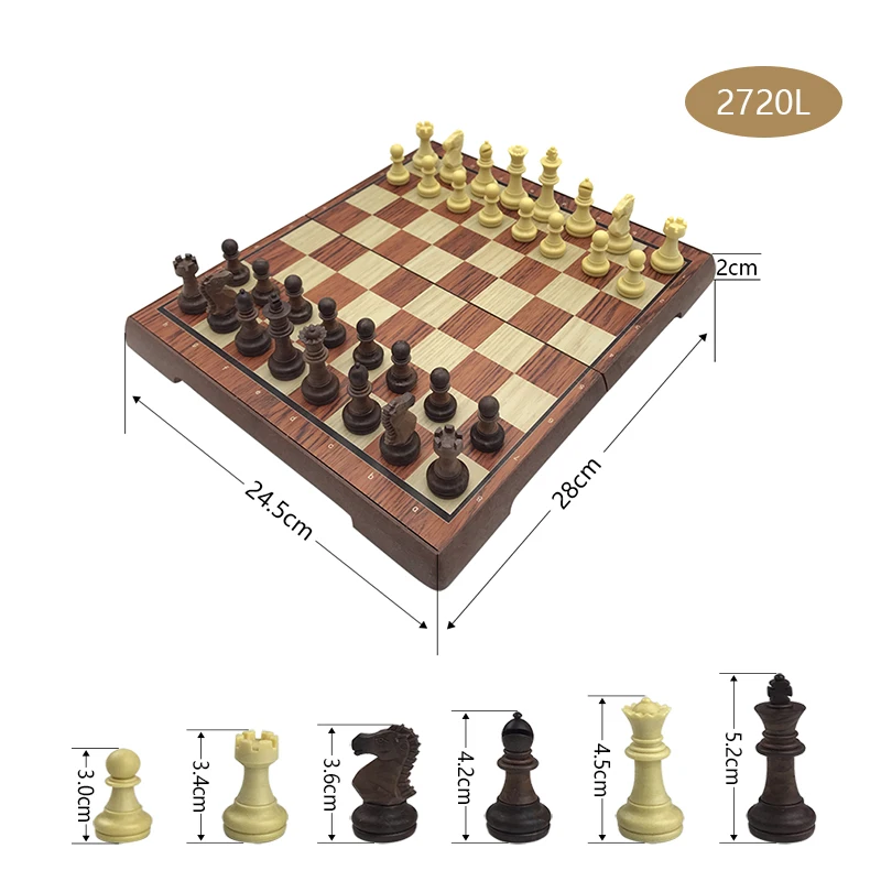 High-grade Chess Plastic Folded Board International Magnetic Chess Set Exquisite Chess Puzzle Games Board Game Gift Yernea