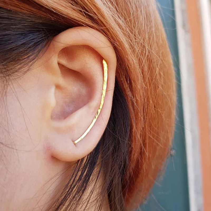 30MM 925 srebrne kolczyki do uszu z młotkiem wypełnione złotem ręcznie Oorbellen minimalistyczne Pendientes Brincos Boho kolczyki damskie