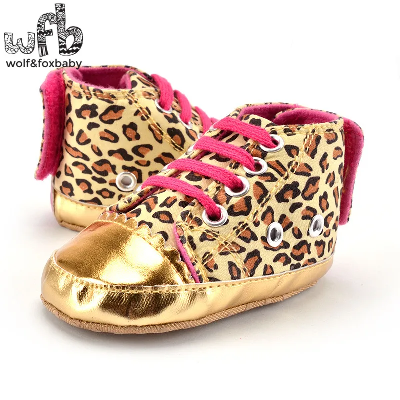 Retail First Walkers Soft Bottom Antiskid Leopard indoor casual shoes fashion Shoes Newborn infant Toddler