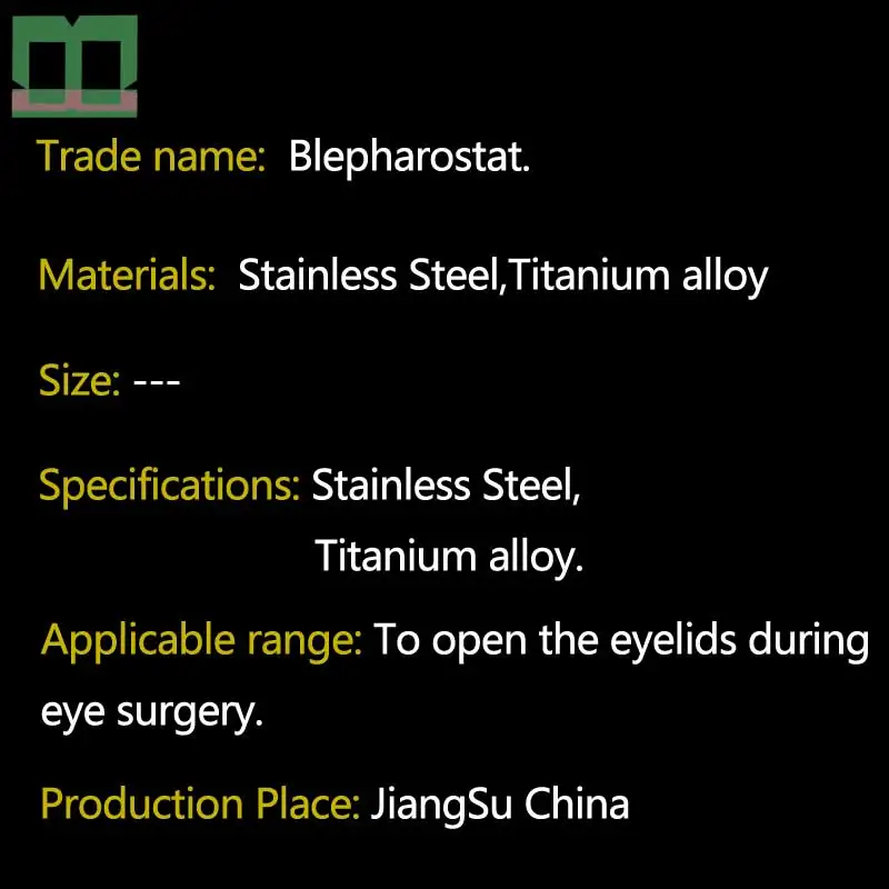 Blepharostat for children Cosmetic and plastic surgery instruments stainless steel titanium alloy Medical ophthalmic tool