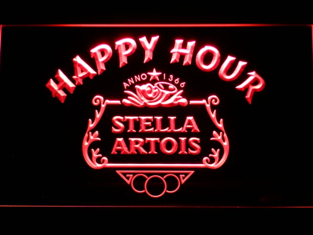 616 Stella Artois Beer Happy Hour Bar LED Neon Light Signs with On/Off Switch 20+ Colors 5 Sizes to choose