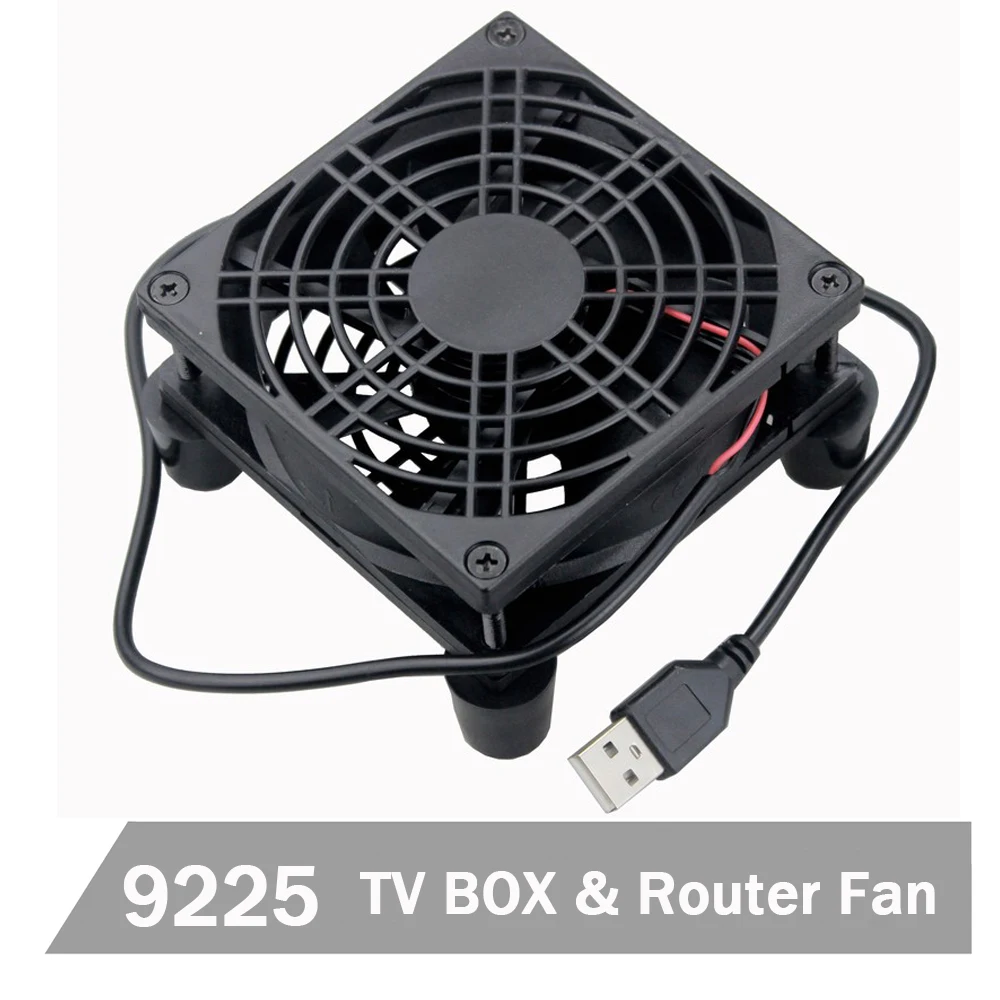 

Gdstime 5V USB Power 90mm 92mm 9225 Silence Cooling Fan with Fan Grill Screw Cooler For Router 92mmx92mmx25mm