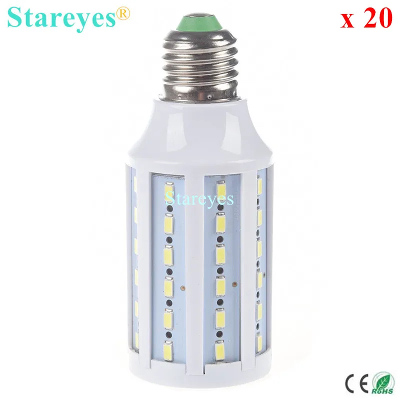 

Free shipping 20 pcs E27 E14 B22 15W 5630 5730 SMD 60 LED 110/220V LED corn bulb Maize Lamp SMD light spotlight lighting