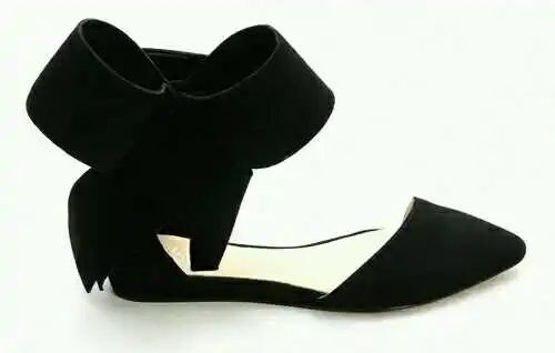 Hot Red Black Suede Big Bowtie Flat Shoes Young Girls Sweet Style Pointed Toe Butterfly-knot Dress Shoes Beach Dress Footwear