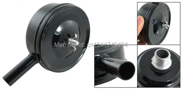 

Air Compressor Admitting Port Metal Muffler Silencer Black 2pcs