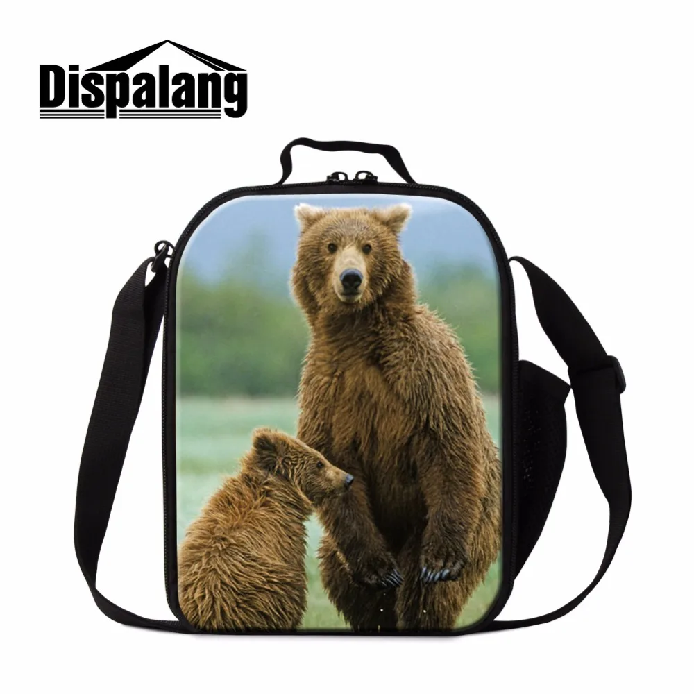 

Сумка для ланча Dispalang с животным принтом для мальчиков, школьный маленький медвежонок, детский Разогреватель, портативная пищевая коробка для мужчин, пищевой контейнер