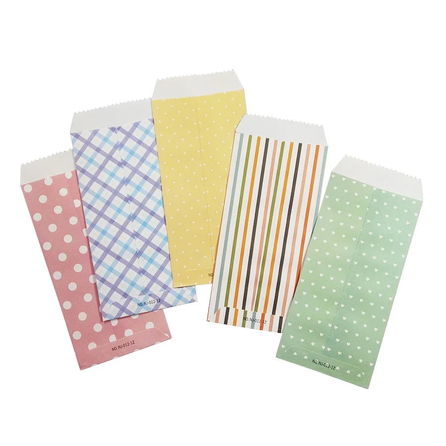 10Pcs/lot 195x85mm Cute Dots Striped Fresh Paper Envelope Creative DIY Tool Greeting Card Cover Scrapbooking Gift