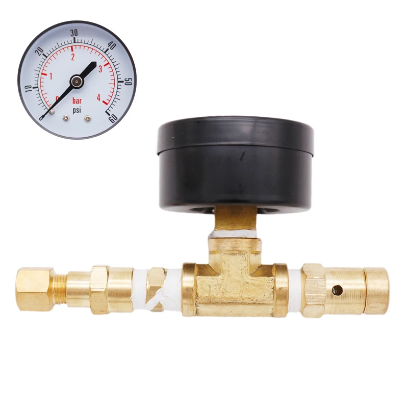 Spunding Valve Adjustable Pressure Relief Valve Assembly with Gauge 0~15/60 psi Beer Brewing Equipment