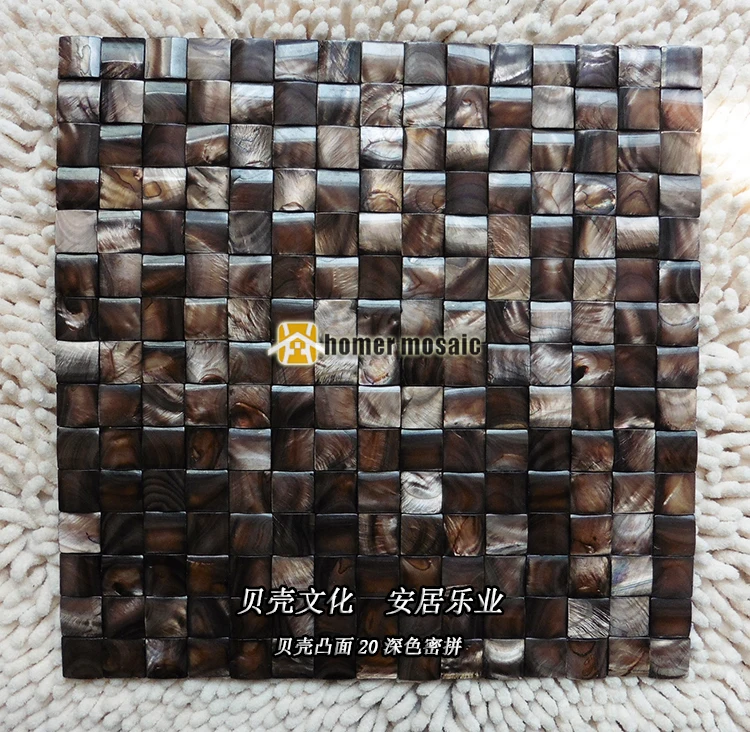 3D convex dyeing shell mosaic tiles MOP mother of pearl HMSM2004 wall kitchen backsplash background wall tiles fashion