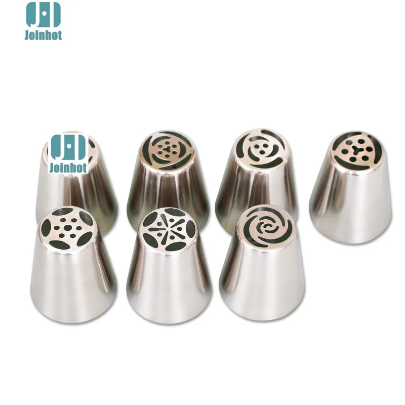 7pcs set russian piping tips /russian tulip nozzles /cake icing piping nozzles tainless Steel Flower Cream Pastry Tips Nozzles