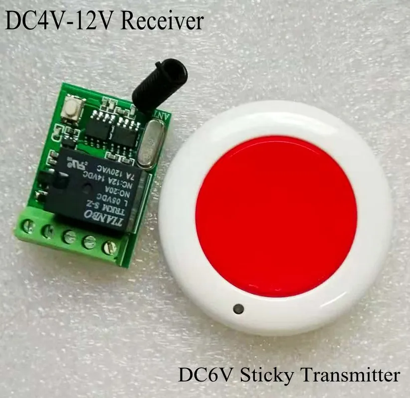 

Круглый Настенный мини-пульт дистанционного управления Аварийный передатчик TX приемник 4 в 5 в 6 в 9 в 12 В 315 433 широкий диапазон рабочего напряжения